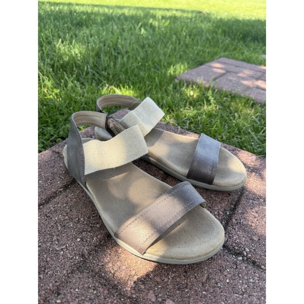 Axxiom Women's Grace Shimmer Slingback Sandals Size 8M Brown/ Natural Comfort